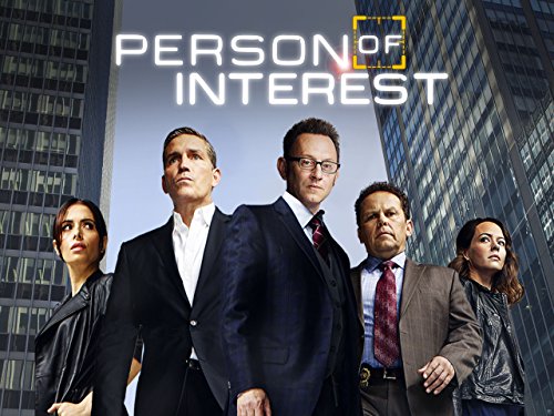 picture of some of the cast in Person of Interest: Jim Caviezel, Amy Acker, Kevin Chapman, Michael Emerson, and Sarah Shahi