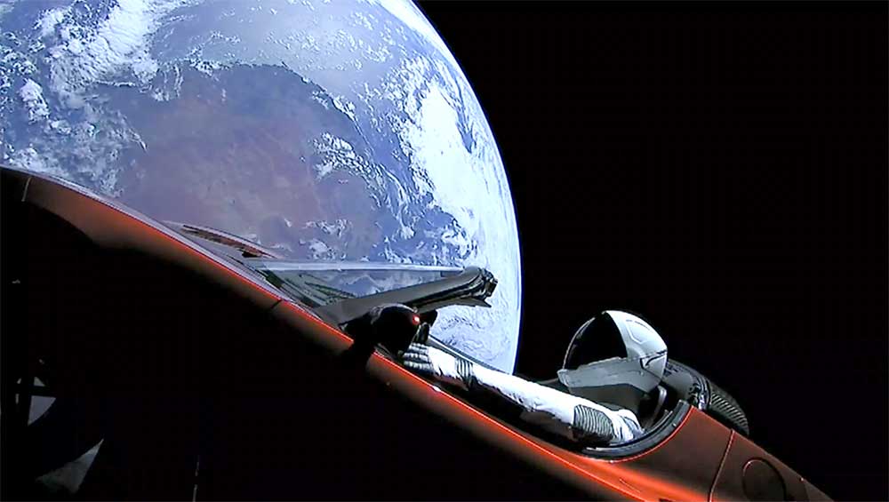 First Car in Space